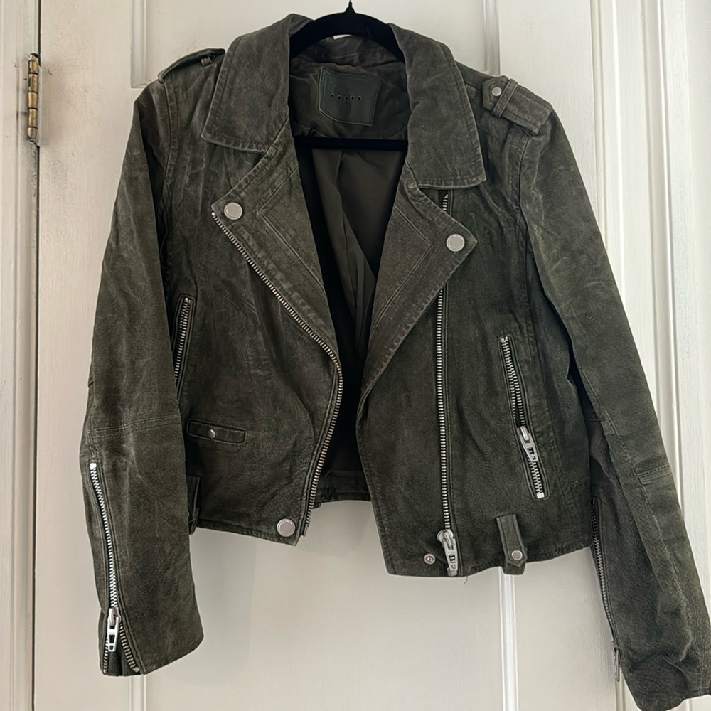 Suede Moto Jacket BLANK NYC